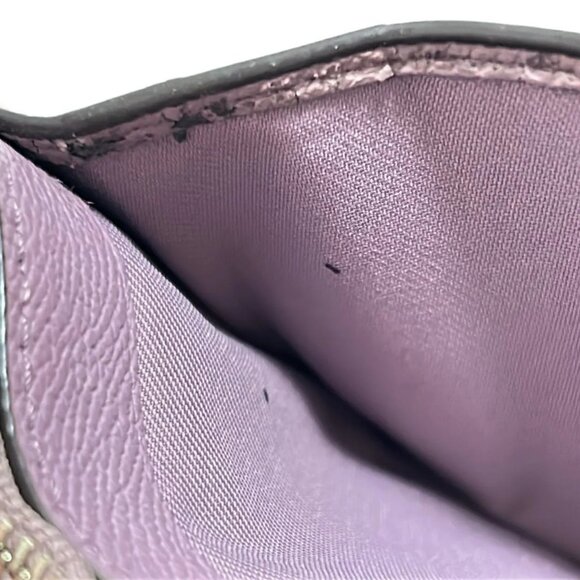 Auth COACH - Light Purple Leather Coin Case - Picture 6 of 6